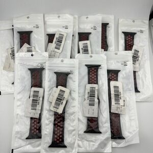 Lot of 11 Apple Watch Bands 42mm Black/Red